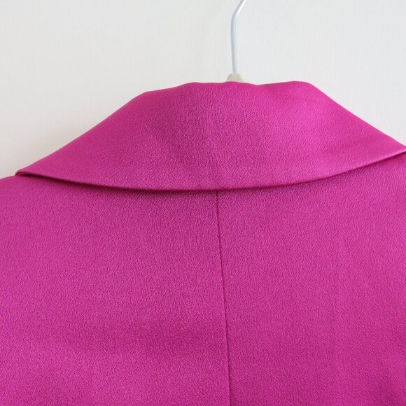 MARELLA Carrara Semi Fitted Satin Blazer in Fuchsia Purple - Size US 8 - Picture 11 of 13